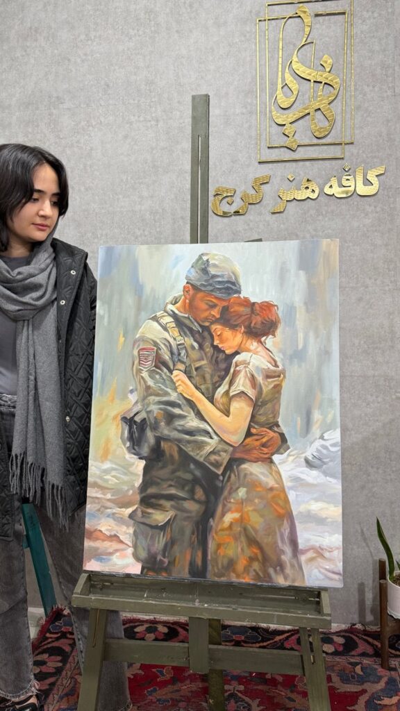 تکنیک رنگ و روغن طرح سرباز عاشق