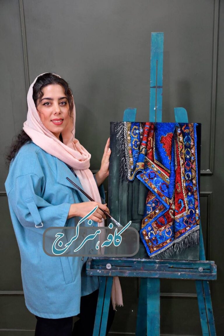 نقاشی فرش اثر هنرجوی کافه هنر